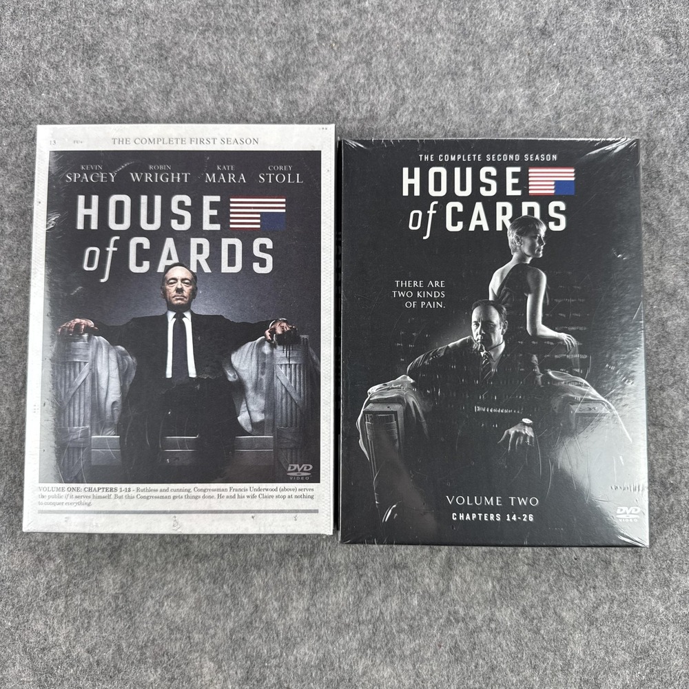 House of Cards Seasons 1 & 2 DVD Box Set The Complete First Second Sealed New